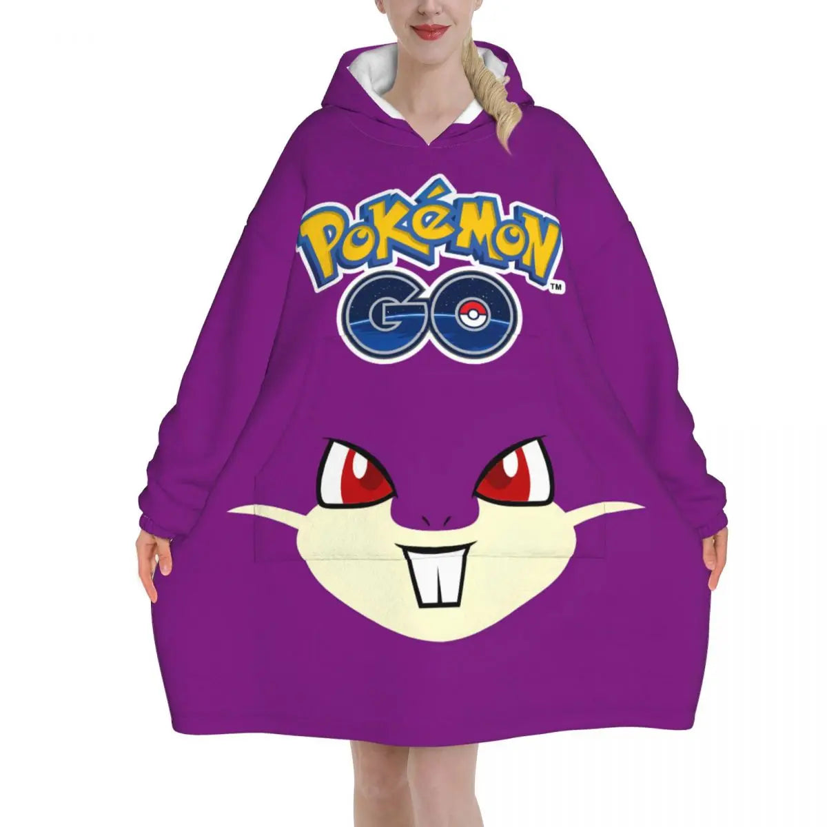 Pokemon Pikachus Blanket Hoodie Wearable Blanket Large with Pocket Warm Cozy Onesie