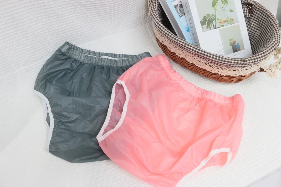 Water Resistant Reusable Diaper Cover Adult Incontinence Plastic Pants Leakproof Underpant Special Need Underwear Briefs