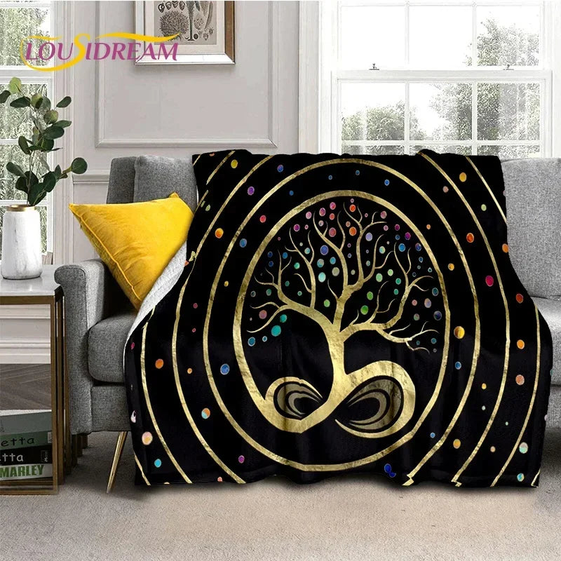 Tree of Life Nature Soft Flannel Blanket for Bed Bedroom Sofa Picnic,Throw Blanket for Outdoor