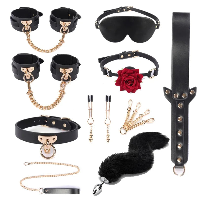 Genuine Leather Bondage BDSM Hand-made Restraint Kits for Couples