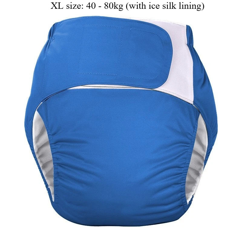Washable Adult Cloth Diapers - Reusable with Hook Loop, Waterproof & Anti-Leak