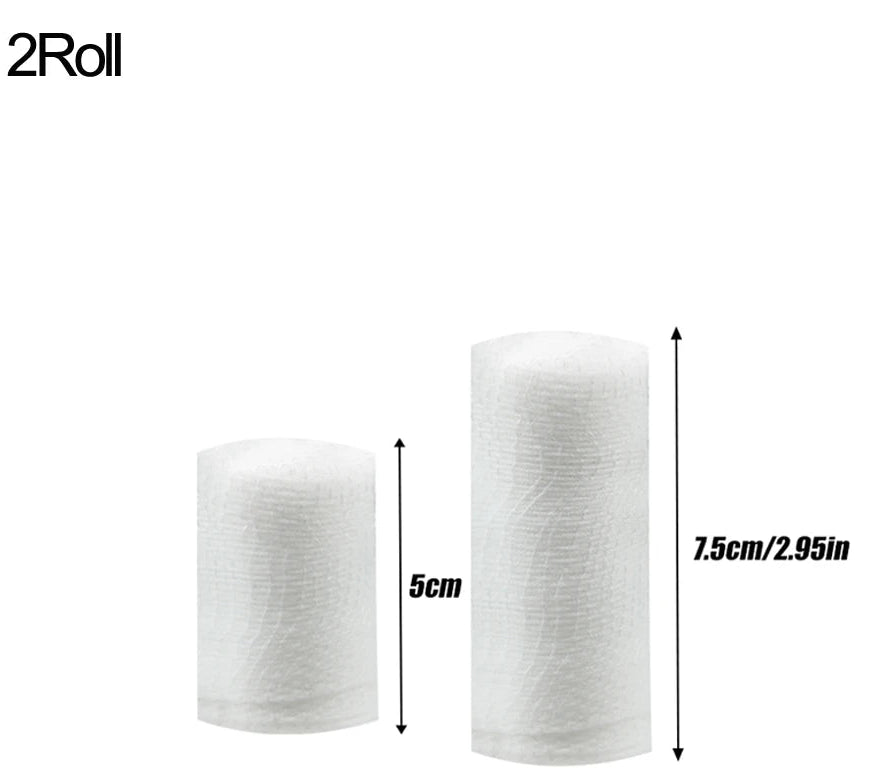 Gauze Bandage Roll with Tape - White Gauze Wrap Breathable Gauze Wrap
