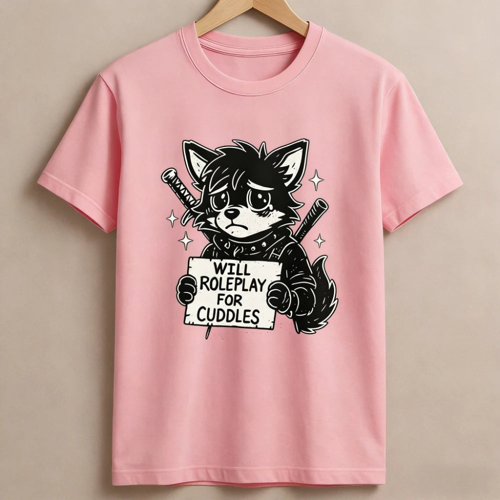 "Will Roleplay for Cuddles" Cute Furry Kawaii Unisex T-Shirt