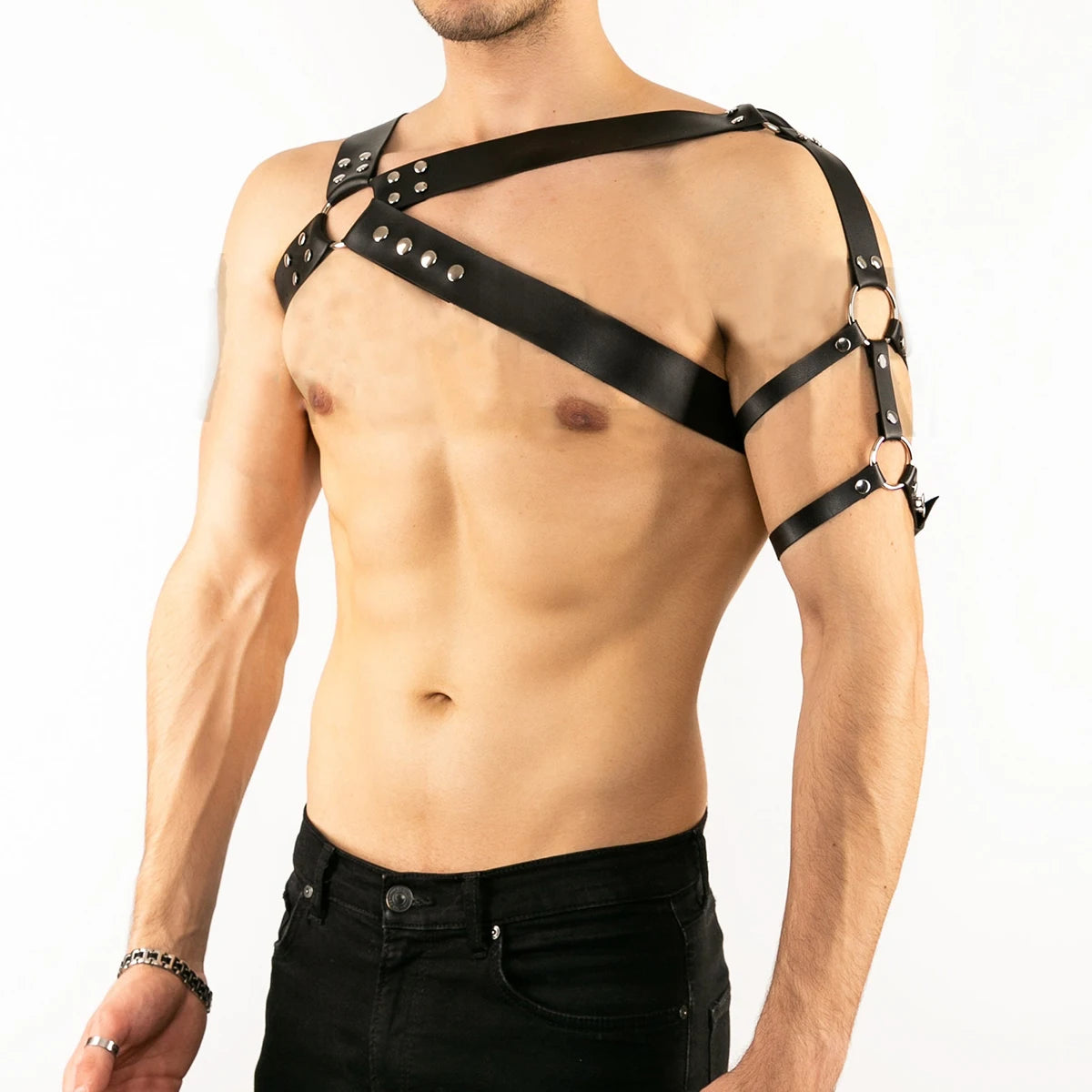 Men's Leather Chest Harness PU Leather