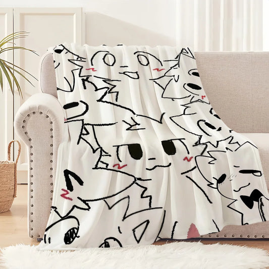 Cute Boykisser Silly Cat Soft Comfortable Plush Blanket