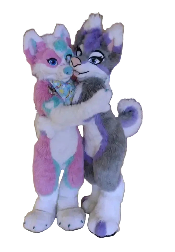 Long Furry Husky Dog, Fox Mascot or Wolf Cosplay Fur suit