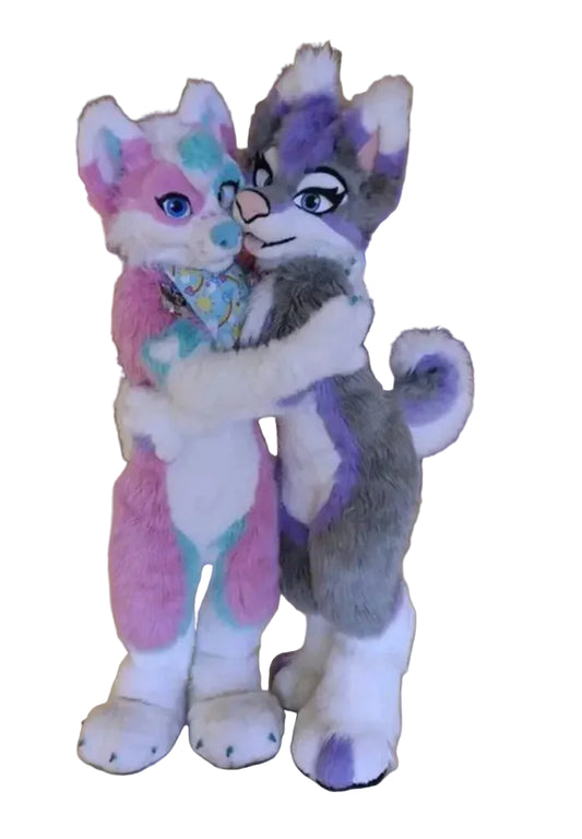 Long Furry Husky Dog, Fox Mascot or Wolf Cosplay Fur suit