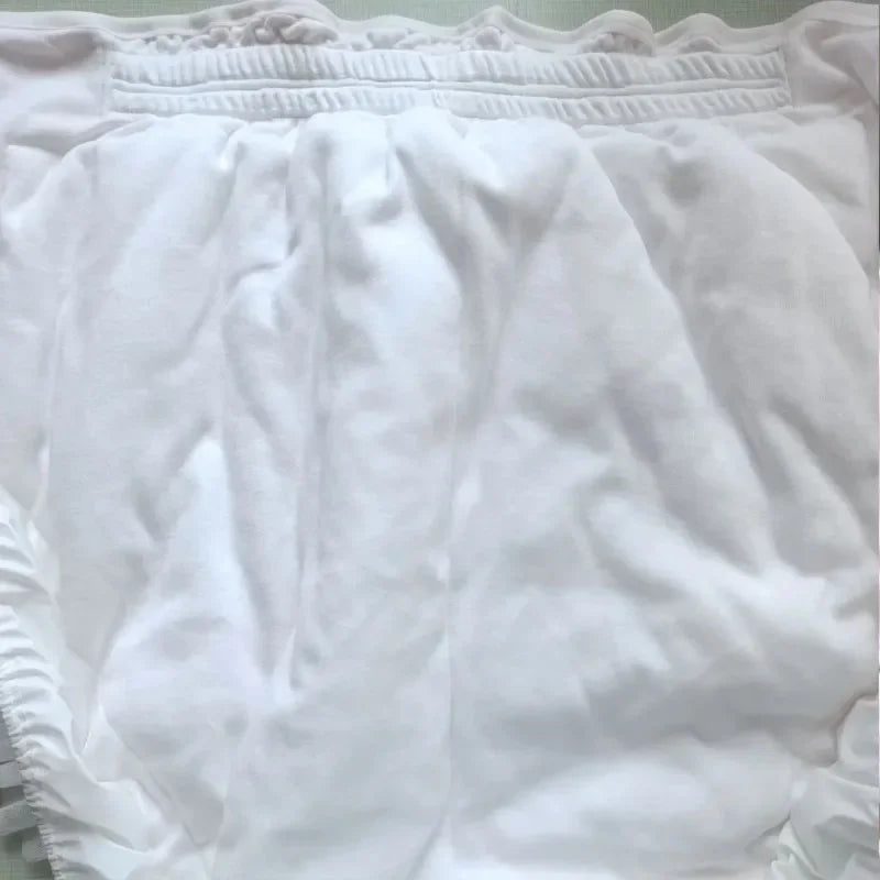 ABDL Pink Ruffle Edge Adult Baby Diaper Pants Clip Cotton Leak Proof Diaper shorts