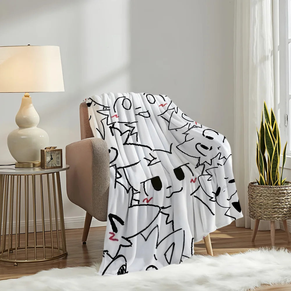 Cute Boykisser Silly Cat Soft Comfortable Plush Blanket