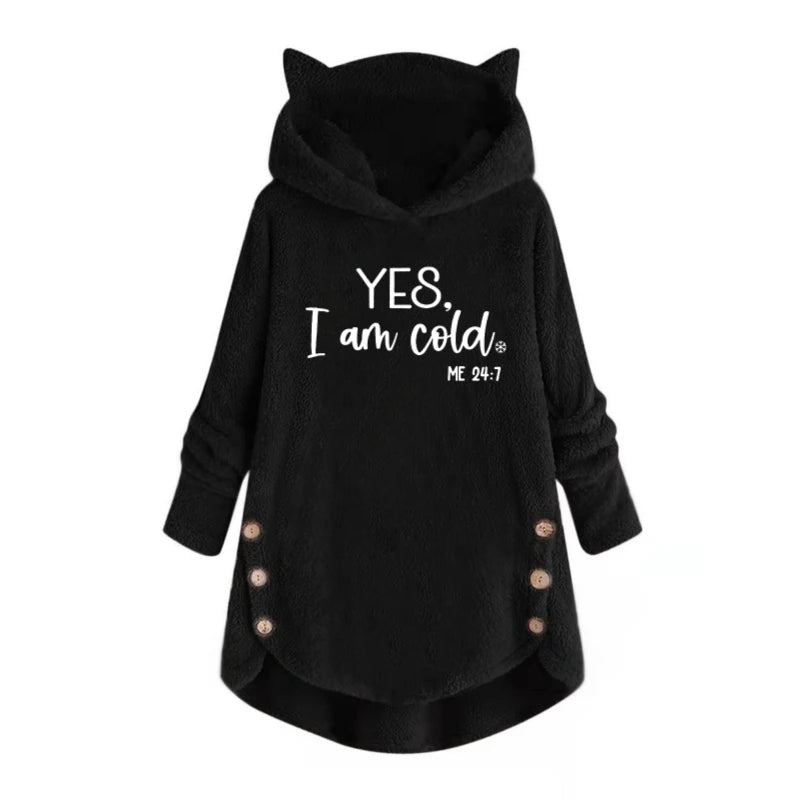 Cat Ears Long-Sleeved Hooded Sweatshirt