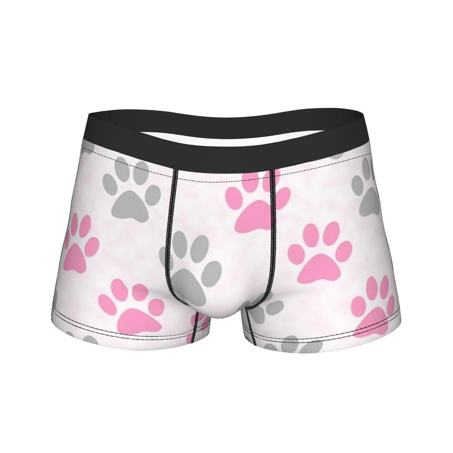 Men's Pet Prints Dog Boxer Briefs Breathable Underpants M-XXL
