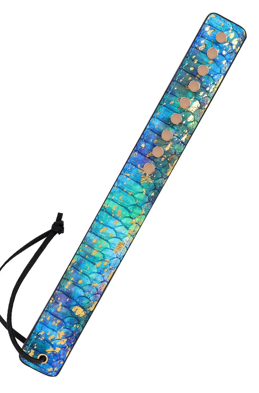 PU Leather Spanking Paddle for Couples, Bondage Paddle with Dragon Scale Pattern