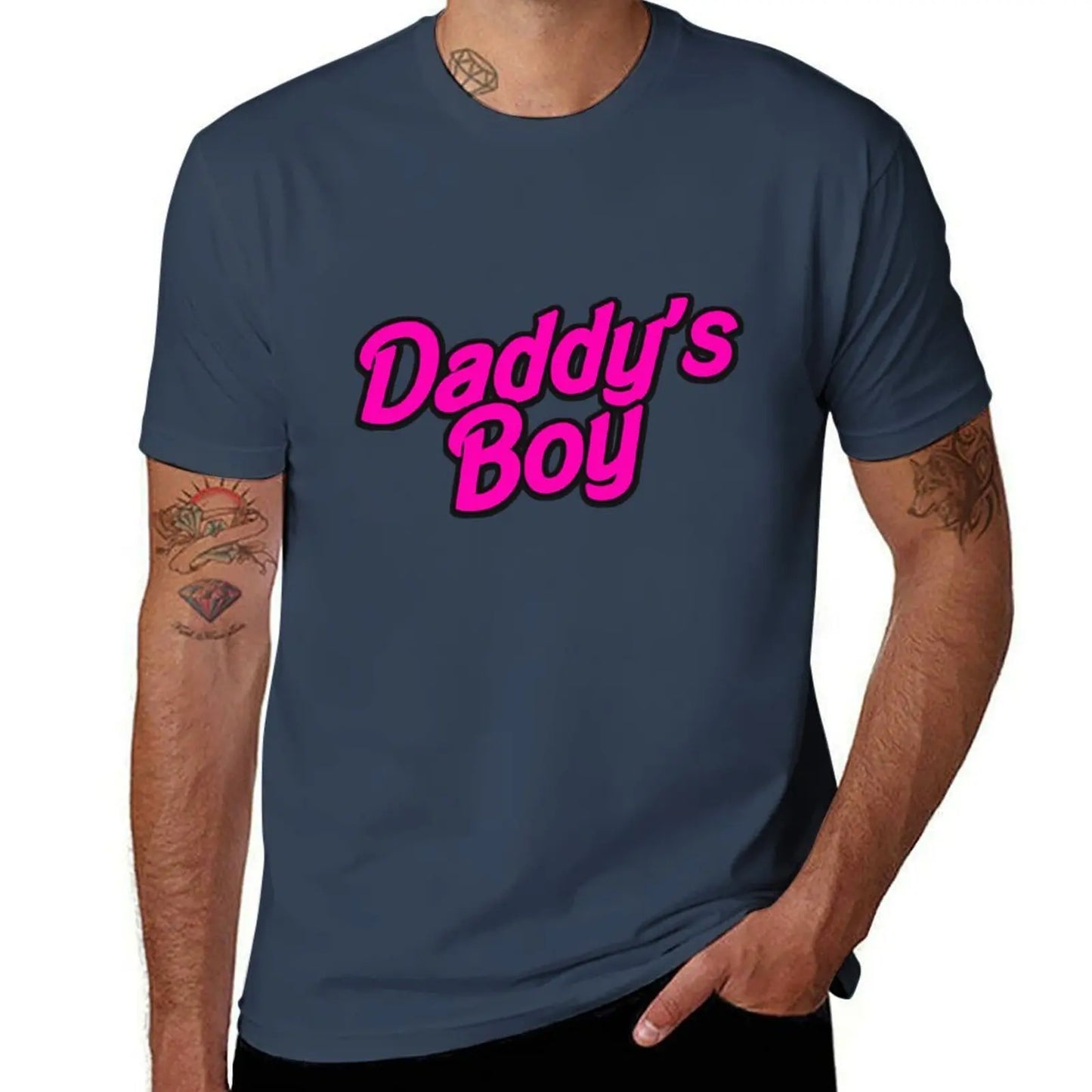 Daddy's Boy Black/White/Dark Gray& Navy Shirt