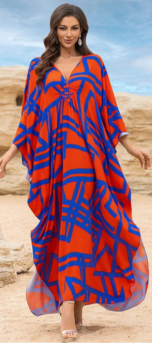 Women's Cotton Beach Dress Loose Long Robe Bikini Cover up