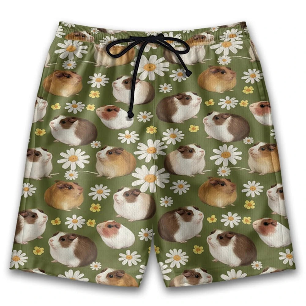 Unisex 3D Printed Funny Pets Guinea Pig Casual Shorts