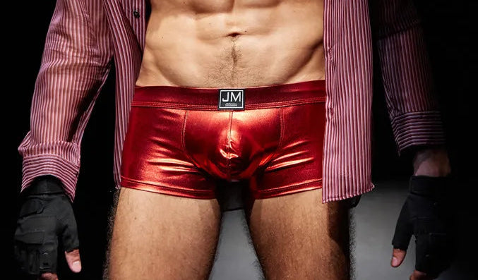 Mens PU Leather Underpants Boxer Shorts