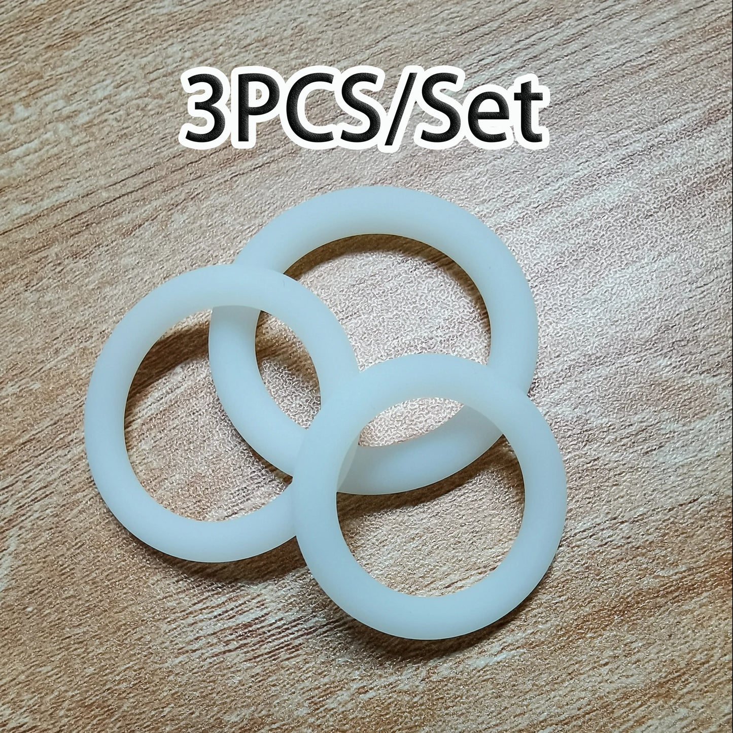 Cock Rings 3PCS Flash In The Night Lock, Durable Silicone Ring for Men