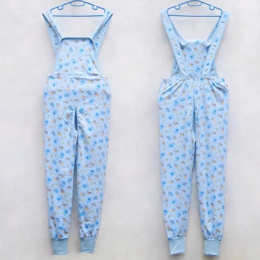 Couple Suspenders Rompers Open crotch Pants Sleeping Pants Pure Cotton Adult Baby ABDL Cartoon Pattern Comfortable Jumpsuit