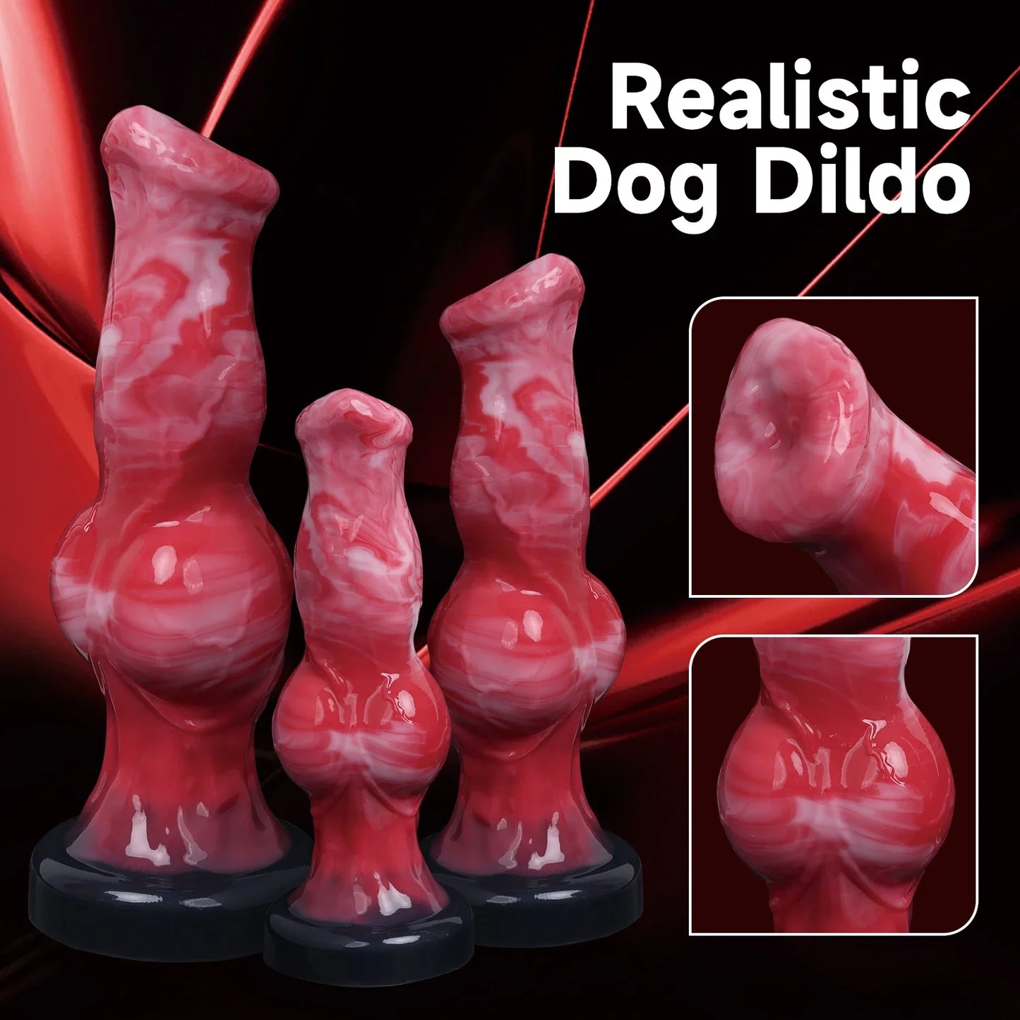 Monster Dildo Dog Knot Penis Masturbator Sex Toy