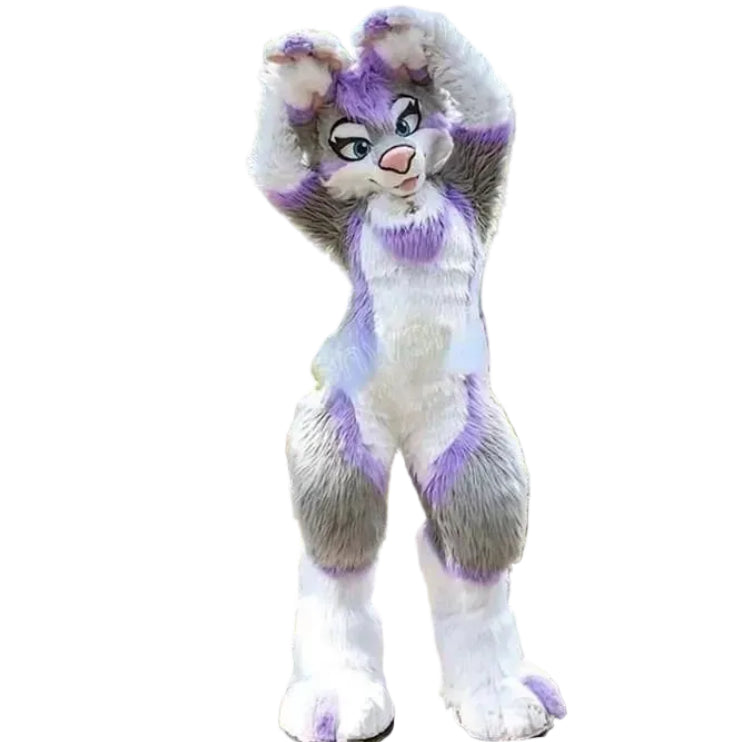 Long Furry Husky Dog, Fox Mascot or Wolf Cosplay Fur suit