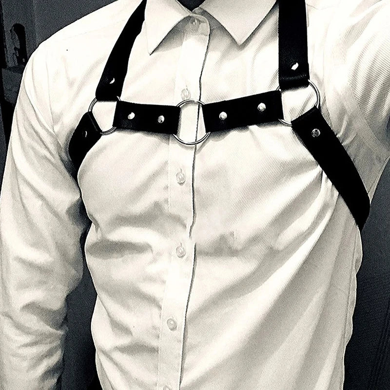 Leather Lingerie Chest Harness Adjustable Body Chain