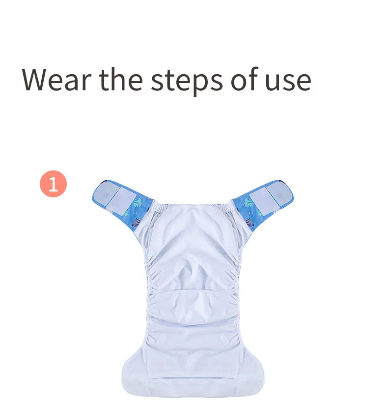 2PCS Adult Cloth Diaper Pants Reusable