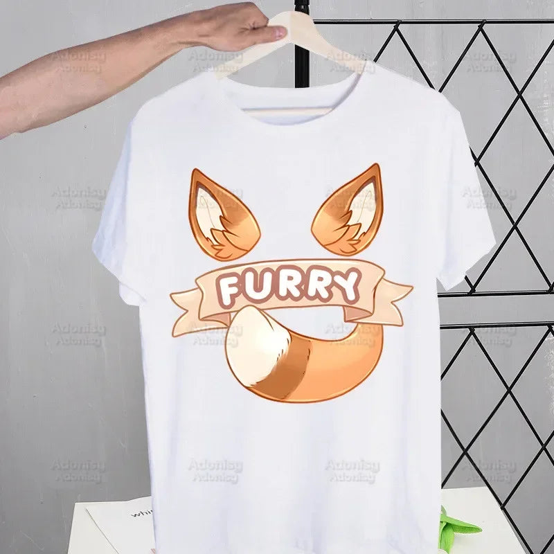 Furry Summer Print Tshirt