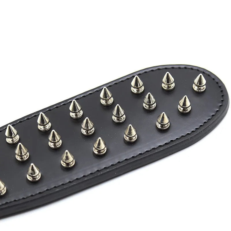 BDSM Spanking Paddle Dual Side Leather Spiked Sex Toys for Couples