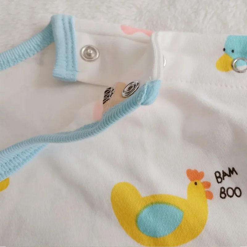 Plus Size ABDL Baby Cartoon Pattern T shirt With Snaps At One Shoulder