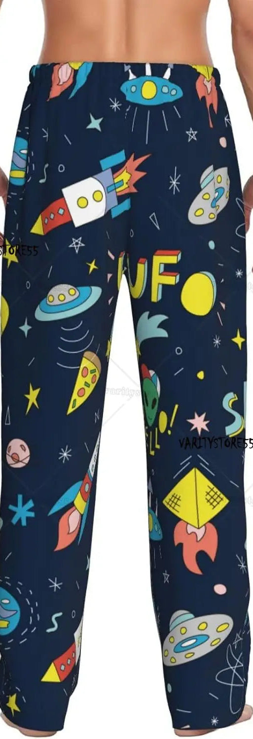 Funny Spaceships Unisex Pajama Pants Comfy Lounge Pants Casual Pajama Bottoms