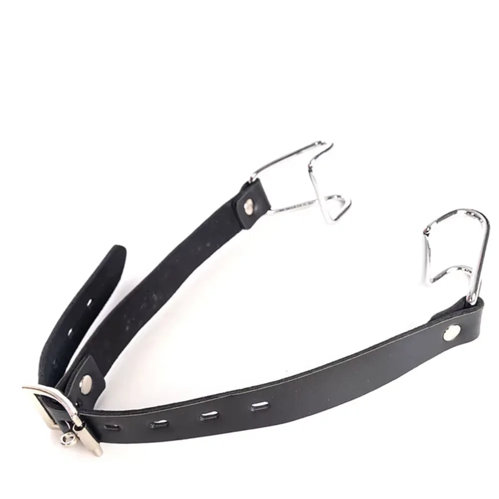 Harness Gag Spreader Open Mouth Metal Claw Hook Couples Bondage
