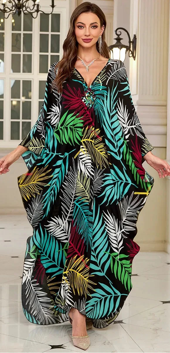 Women's Cotton Beach Dress Loose Long Robe Bikini Cover up
