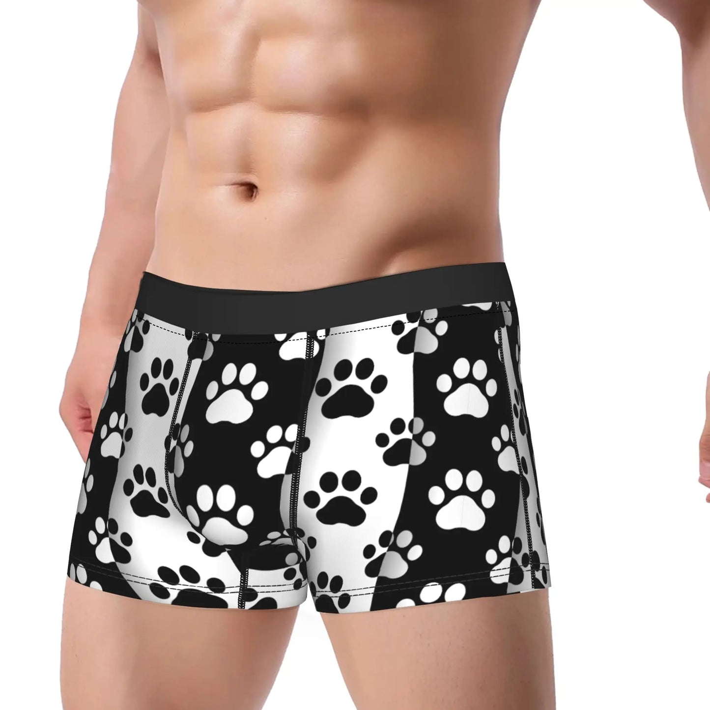Men's Pet Prints Dog Boxer Briefs Breathable Underpants M-XXL