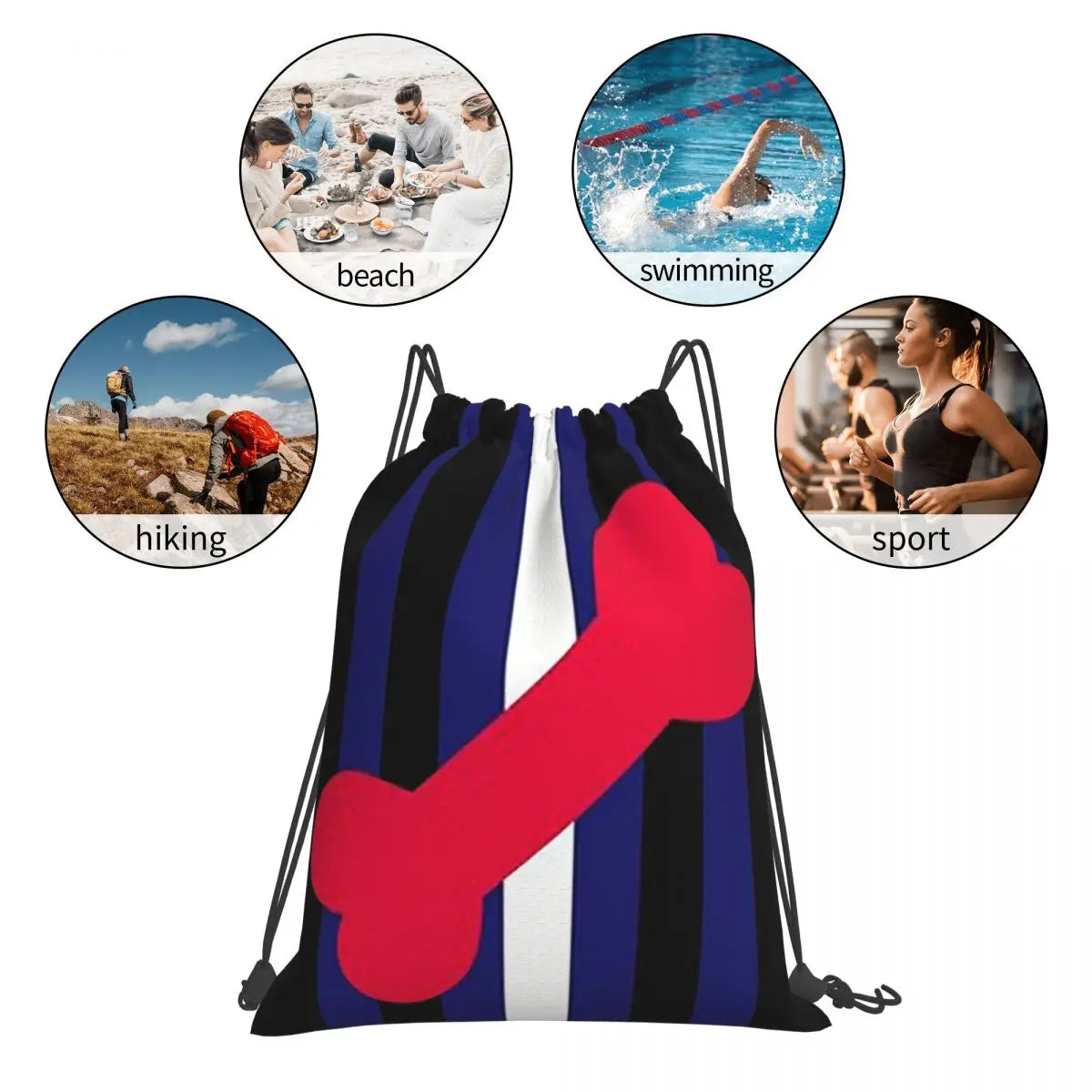 Leather Puppy Pride Backpacks Multi-function Portable Drawstring Bags