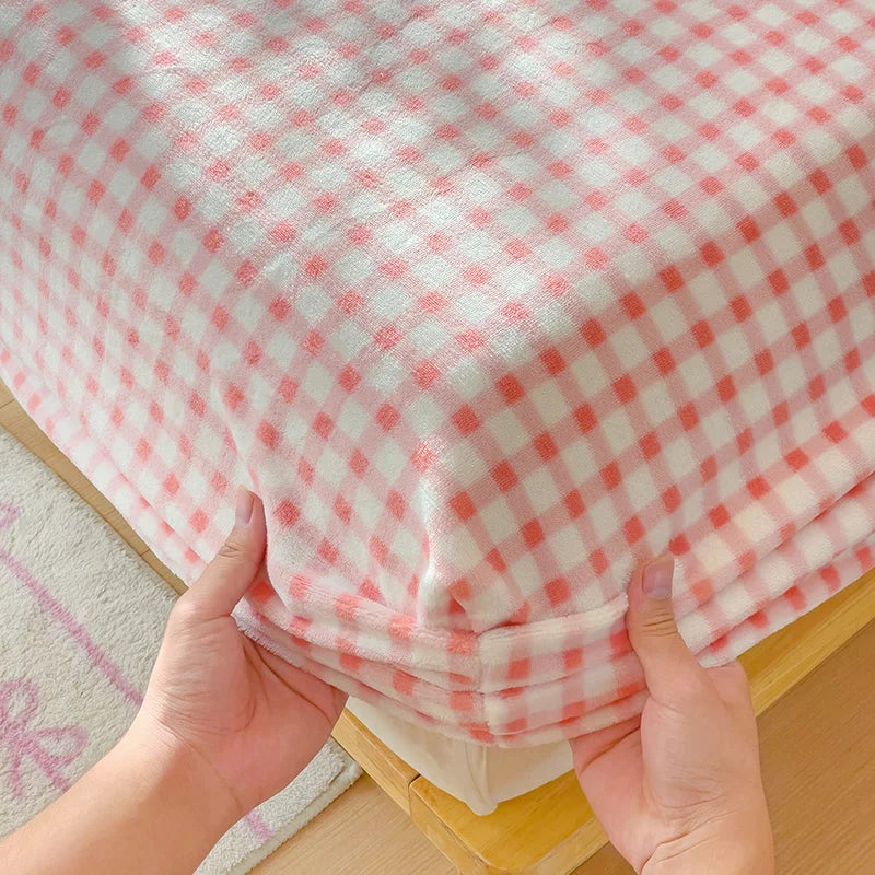 Premium Super Soft Flannel Fitted Sheet 1Pc-Deep Pocket 25cm