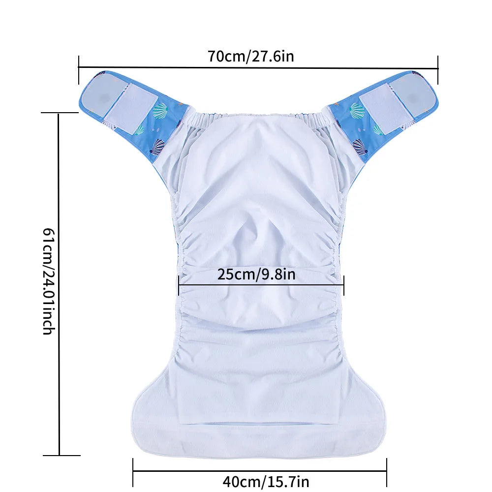 2PCS Adult Cloth Diaper Pants Reusable