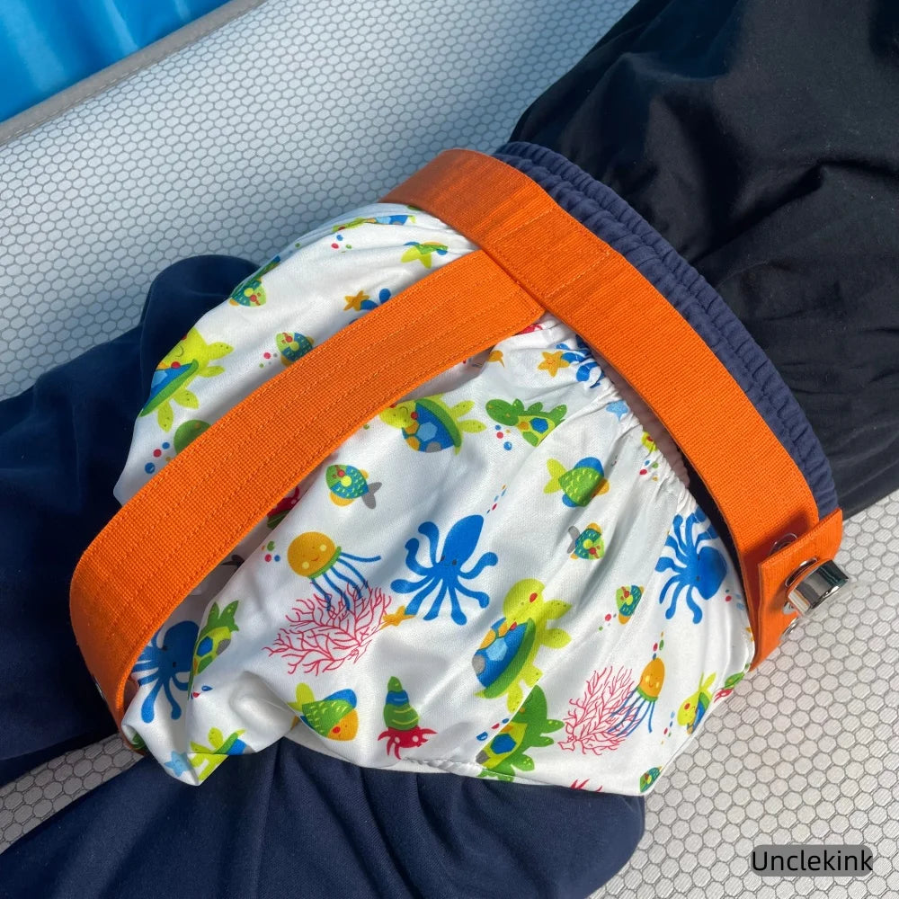 Restraint Medical ABDL Accessories Clothing Locking Anti Removal Belt Diaper Lockable Incontinence Patients Eldery Dementia