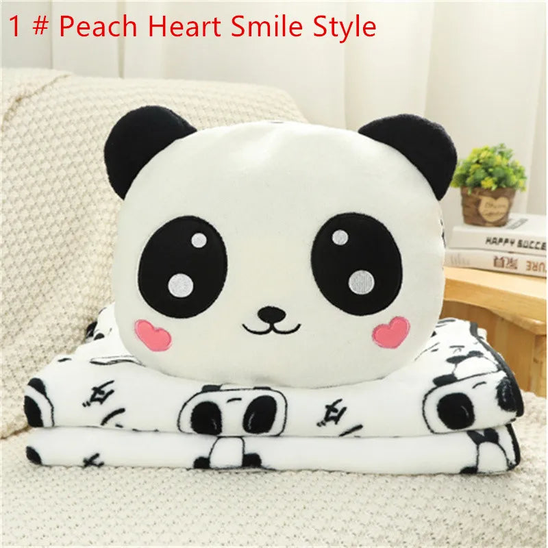 Panda Dundun Sleeping Two-in-one Table Cushion Pillow and Quilt Dual-use