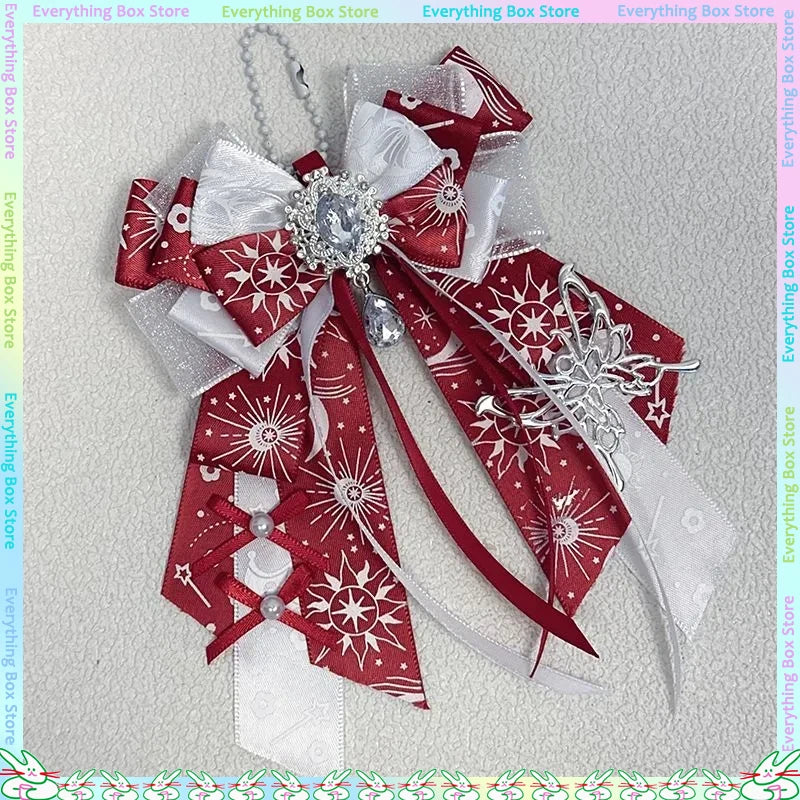 Bow Decoration Anime Pendant DIY Decoration Keychain