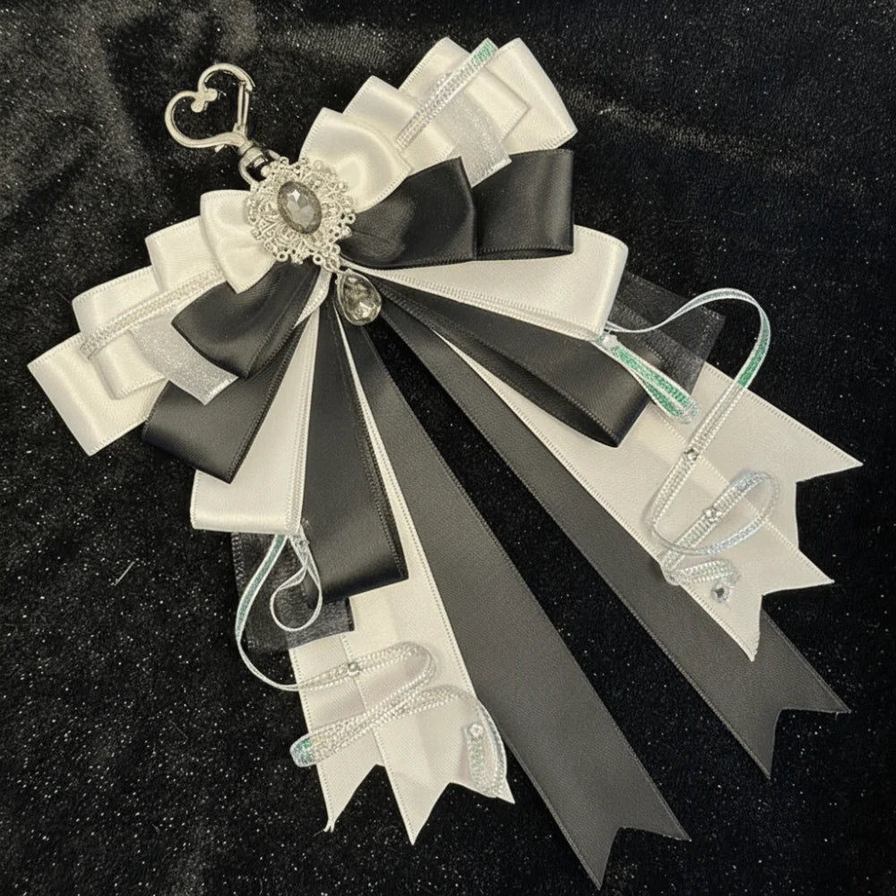 Cute Anime Ita Bag Accessories Multi-layered Bow Pendant Keyring