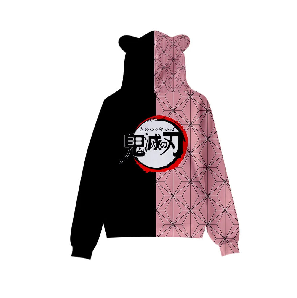 Demon Slayer Hoodie Unisex Anime Cat Ear