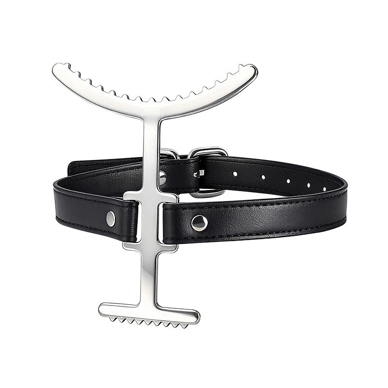 Metal Neck Bound Collar, Neck restriction toys, BDSM Bondage Gear