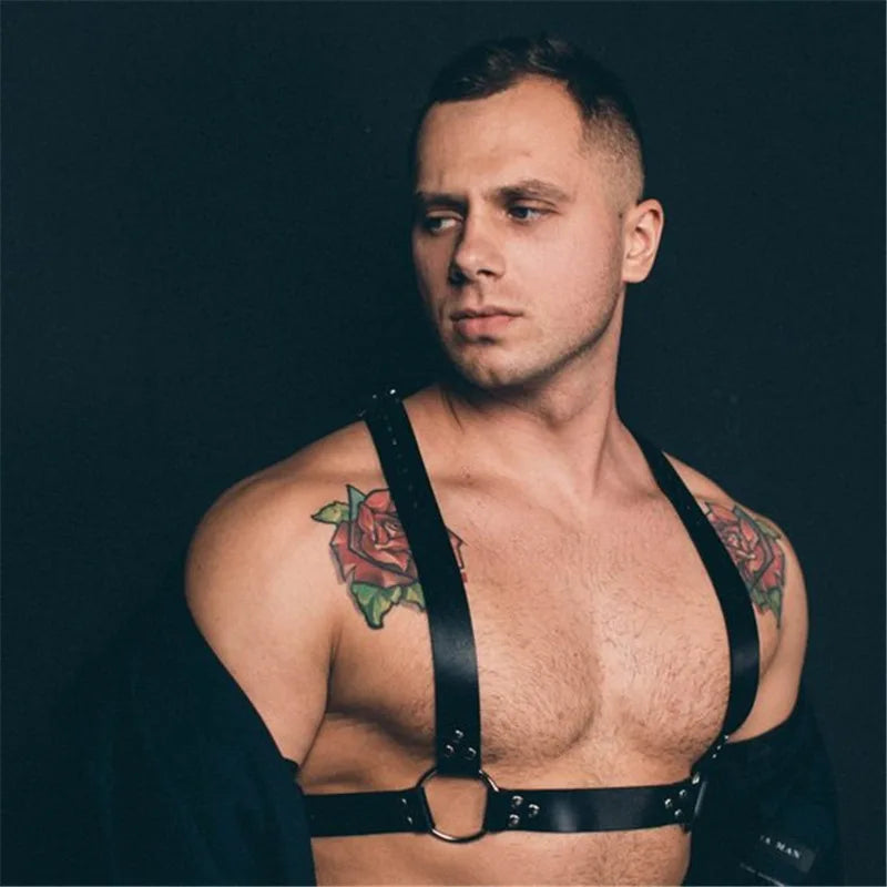 Leather Lingerie Chest Harness Adjustable Body Chain