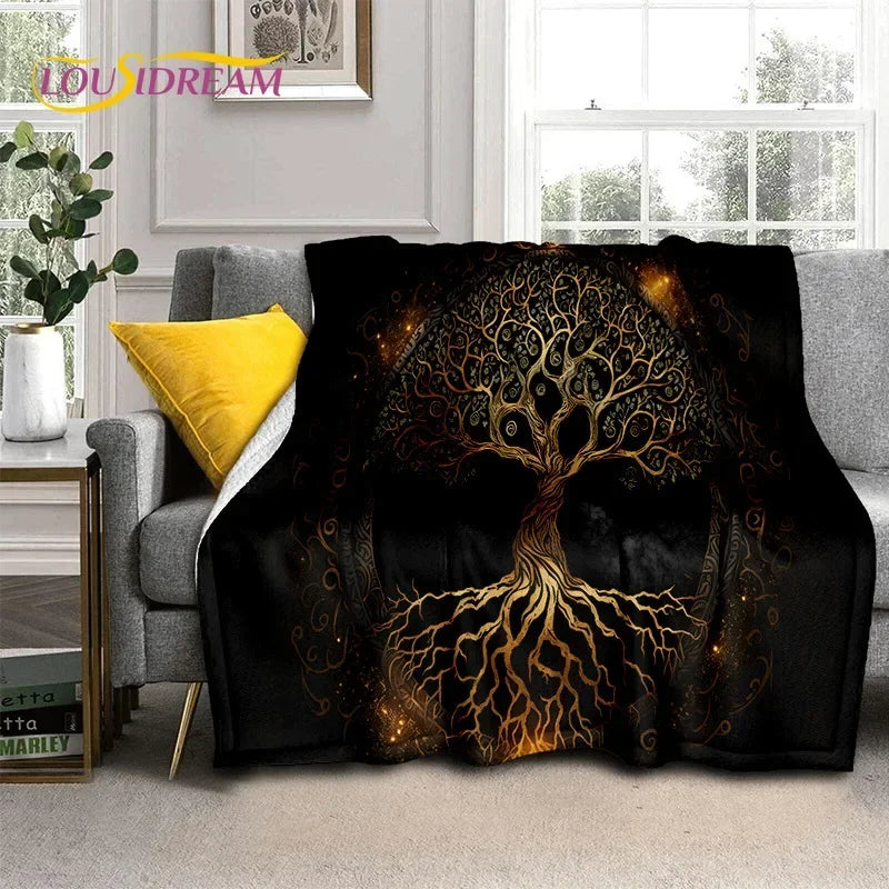 Tree of Life Nature Soft Flannel Blanket for Bed Bedroom Sofa Picnic,Throw Blanket for Outdoor