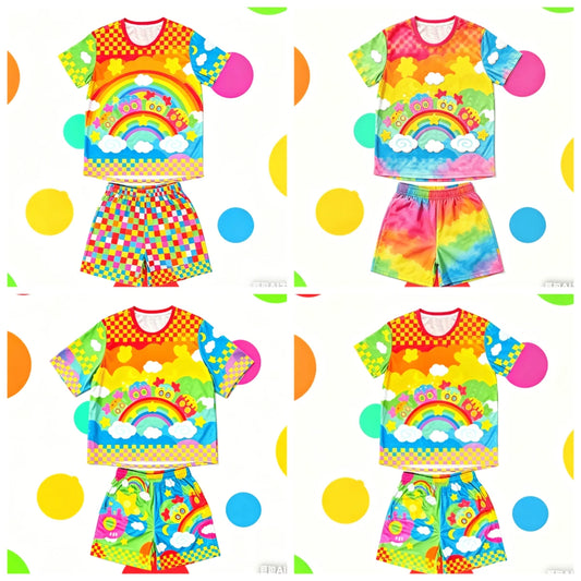 Adult Unisex Cake 3D Print Set Harajuku Style Short Sleeve and Shorts Two-Piece Set