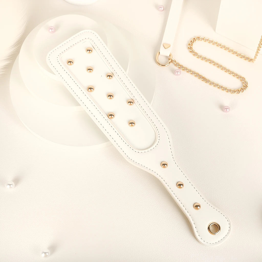 6 PCS BDSM Bondage Set White Maid Role Play Restraints Kit