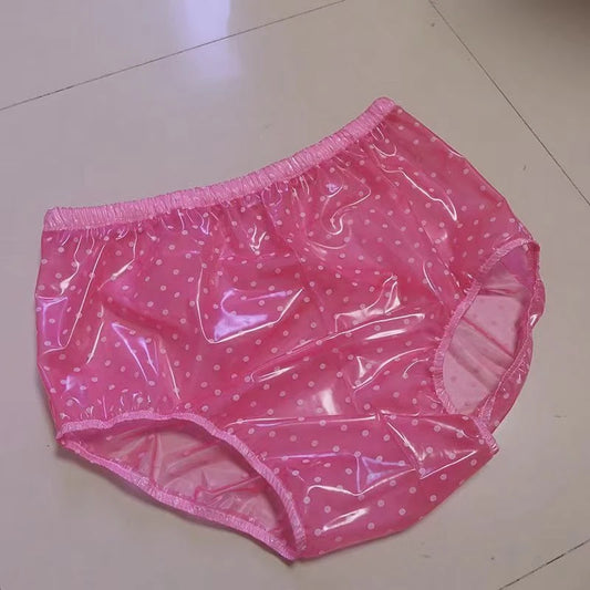 Polka Dot Transparent PVC Underpants ABDL Panties Unisex