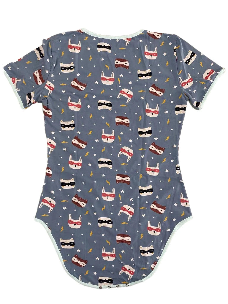 Adult Baby Diaper Lover Onesie Snap Crotch Romper