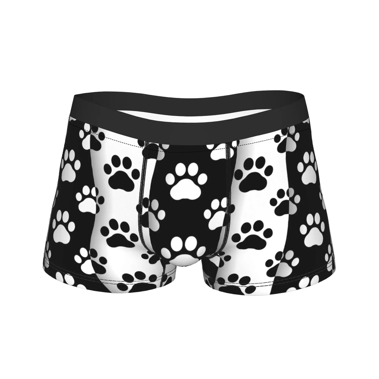 Men's Pet Prints Dog Boxer Briefs Breathable Underpants M-XXL
