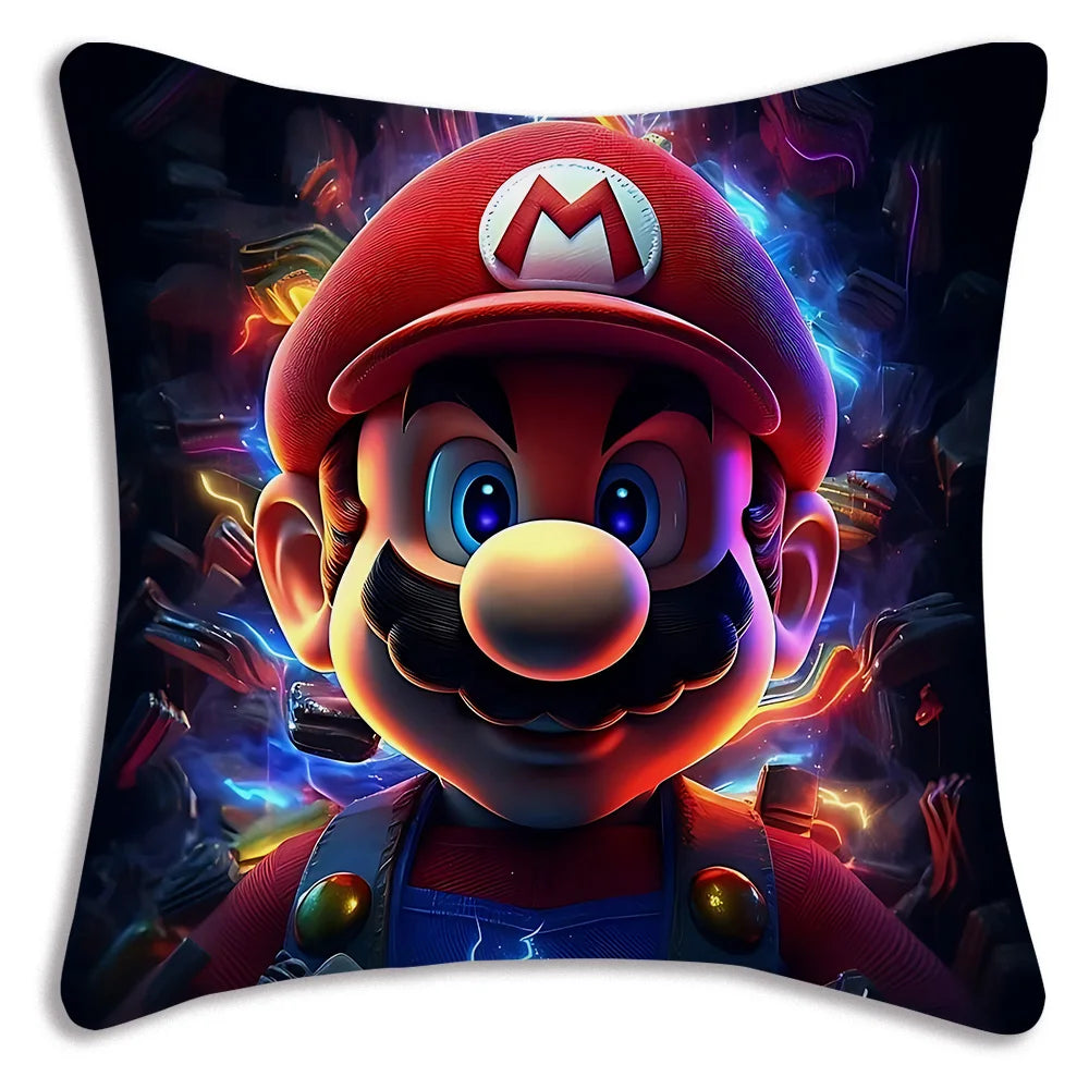 Mario's Plush Cute Cushion Cover, Decorative Home Double-sided Printing